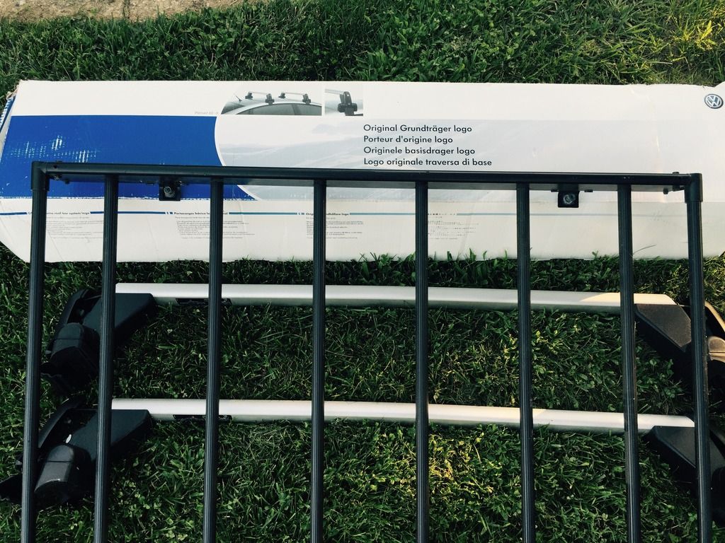 OEM B5.5 Passat Sedan Roof Rack bars plus attachable wire cargo/luggage basket VW Vortex